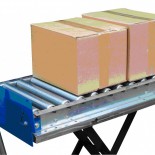 Scissor Lift Cart with Roller Conveyor Deck